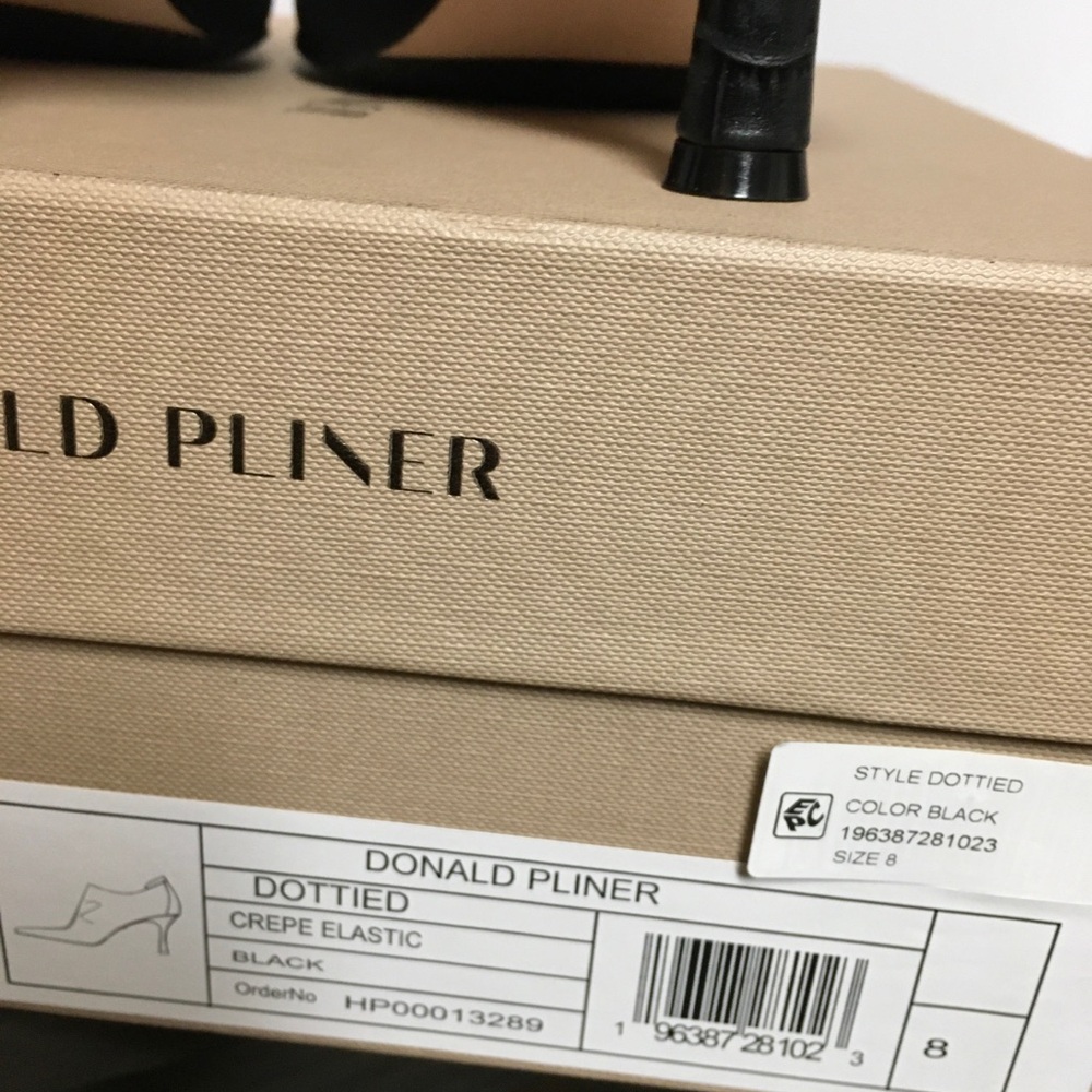 Donald J. Pliner Black Pointed Slip-On Dress Shoes - Picture 6 of 6